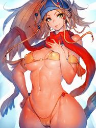 1girls big_breasts bra breasts cameltoe cleavage female female_only final_fantasy final_fantasy_x fumio_(rsqkr) large_breasts panties rikku solo thick_thighs wide_hips