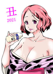 1girls big_breasts cleavage female female_only haru_okumura persona persona_5 sexually_suggestive suggestive_food