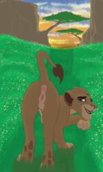 3:5 absurd_res animal_genitalia anus ass digital_media_(artwork) disney felid female feral fur genitals hi_res kasi_(tlg) lion mammal pantherine presenting presenting_anus presenting_hindquarters presenting_pussy pussy quadruped soulgryph the_lion_guard the_lion_king