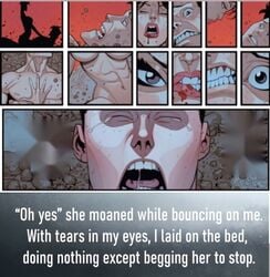 anissa cliff_rathburn edited english_text female female_rapist image_comics invincible invincible_110 john_rauch male_rape_victim mark_grayson naked rape reverse_rape riding ryan_ottley text woman_on_top