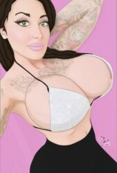 bimbo brown_hair goth_barbie huge_breasts pinup pinup_girls rsterling