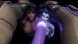 1boy 1futa 2futas 3d amelie_lacroix animated background_masturbation blender blizzard_entertainment blowjob dark-skinned_female egyptian fareeha_amari futa_is_smaller futanari futasub imminent_oral large_breasts large_penis larger_male male_is_bigger male_on_futa male_pov maledom masturbation no_sound nyl_pharah nyl_widowmaker overwatch overwatch_2 pharah purple_skin purple_skinned_female ramattra shorter_than_30_seconds stroking_penis tagme video video_games widowmaker