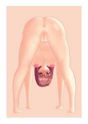 1girls all_fours anus ass barefoot blush brown_hair completely_nude completely_nude_female doggy_style doki_doki_literature_club female female_only full_body gabrielvizari green_eyes long_hair looking_at_viewer monika_(doki_doki_literature_club) naked naked_female nude nude_female pussy solo solo_female top-down_bottom-up