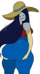 1girls adventure_time ass ass_grab big_ass breasts clothing edit fat_ass female gray_body gray_skin grey_body grey_skin marceline solo solo_female theimmortalguy thick_thighs wide_hips