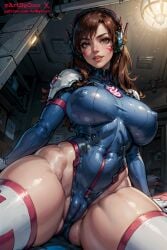 ai_generated artbycoco ass big_ass big_breasts breasts brown_eyes brown_hair d.va female female_only huge_ass huge_breasts large_ass large_breasts overwatch overwatch_2 stable_diffusion thick_thighs voluptuous