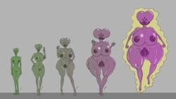 alien alien_girl alien_humanoid ass_expansion bimbo bimbofication breast_expansion female hair_color_change hair_growth high_heels huge_ass huge_breasts lip_expansion lips navel simsmaster thick_thighs thigh_expansion transformation transformation_sequence wide_hips