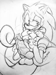 animal_genitalia claws furry gay knot male martyjade23 penis precum sega size_difference sketch sonic_(series) sonic_the_hedgehog sonic_the_hedgehog_(series) traditional_media_(artwork) yaoi zavok