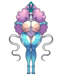 big_breasts breasts_bigger_than_head duragonart female furry huge_breasts legendary_pokemon pokémon_(species) pokemon pokemon_(species) suicune thick_thighs