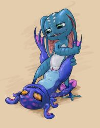 absurd_res amphibian anthro axolotl blue_body blue_skin crossover duo feet female female/female fish fizz_(lol) hi_res humanoid jagged_teeth league_of_legends marine membrane_(anatomy) mole_salamander monster_train mtf_crossgender riot_games rule_63 salamander scalie sex standing standing_sex stygian_guard tabloi tethys_titansbane toes tribadism upside-down vaginal_penetration webbed_feet yordle