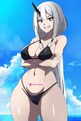 ai_generated beach himiko_(majo_taisen) majo_taisen swimsuit tagme