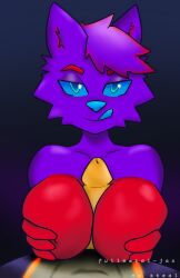 1boy anthro breasts female female/male foreplay fullmetal_jax jax original_characters outercourse paizuri penis pov smile titjob