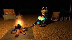 3d big_breasts bimbo campfire futanari midna twilight_princess vrchat vrchat_avatar