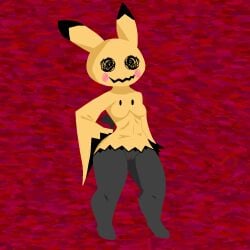 anthro anxietyfilledfluf female generation_7_pokemon mimikyu nintendo pokemon pokemon_(species) solo