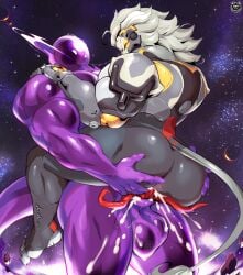 alien alien_genitalia alien_humanoid anal anal_penetration anthro anthro_penetrated balls banyue_(zenless_zone_zero) barazoku biceps big_balls big_butt big_muscles big_penis bodily_fluids butt digital_media_(artwork) duo felid genitals hair hand_on_butt hi_res humanoid lion machine male male/male male_penetrated male_penetrating male_penetrating_male mammal mihoyo multi_genitalia multi_penis muscular muscular_anthro muscular_male nude pantherine pecs penetration penis punktoso purple_body robot robot_anthro saliva saliva_string sex stand_and_carry_position standing standing_sex tail white_hair zenless_zone_zero