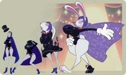 anthro ass_expansion bimbo bimbofication breast_expansion bunny bunny_ears bunny_girl bunny_raven dc eye_color_change female female_only goo_transformation hair_color_change hair_growth high_heel_boots high_heels huge_ass huge_breasts human_to_anthro hypnosis leotard lip_expansion rachel_roth raven_(dc) skin_color_change species_transformation spiral_eyes teen_titans thick_lips thick_thighs thigh_expansion toonification toonvasion toony transformation transformation_sequence white_skin wide_hips