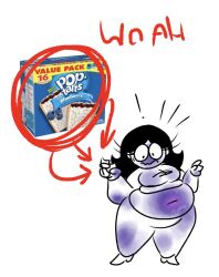 big_breasts blueberry_inflation breasts imminent_inflation nurse_poptarts pop-tart_girl pop-tarts poptart ranchandfrys skin_turning_blue thick_thighs wide_hips