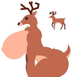 antlers big_ass big_breasts bimbo bimbofication black_eyes deer emoji emoji_(race) furry huge_ass huge_breasts huge_butt rule_63 thin_waist zoophilia