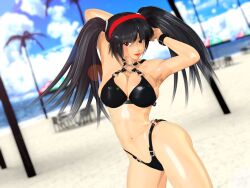 1girls 3d bikini black_hair breasts cleavage fighting_vipers honey_(fighting_vipers) sega swimsuit twintails