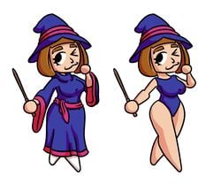 :3 clothed emma_(miitopia) light-skinned_female mage mii miitopia short_hair sirwillydingdong