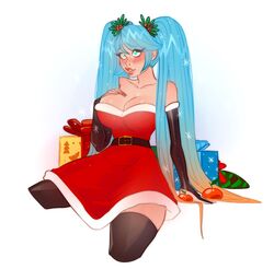 big_breasts blue_eyes blue_hair female ilewdha league_of_legends sona_buvelle