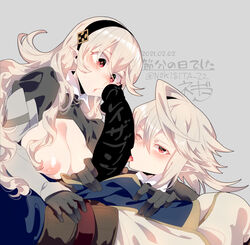 1girls 2boys areolae bad_censor bisexual bisexual_fellatio bisexual_male blowjob blush both_sexes_in_same_situation breasts breasts_out cock_worship collaborative_fellatio corrin_(fire_emblem) corrin_(fire_emblem)_(female) corrin_(fire_emblem)_(male) covering double_fellatio dual_persona erection fellatio female femboy femsub fire_emblem fire_emblem_fates fire_emblem_heroes gay gloves human human_only kiran_(fire_emblem) kiran_(fire_emblem)_(male) large_penis licking long_hair looking_at_viewer male multiple_boys multiple_females multiple_persona negiwo nintendo nipples one_eye_closed oral penis penis_awe penis_lick penis_on_face pointy_ears red_eyes sex short_hair silver_hair sweat threesome tongue tongue_out yaoi