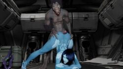 3d alien animated ass assjob bent_over big_ass blue_body blue_hair blue_skin buttjob cortana female gamingarzia halo_(series) hot_dogging jack-o_pose looking_pleasured male short_hair skirmisher smiling sound tagme top-down_bottom-up video