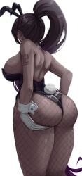 1girls ass black_hair blue_archive breasts dark-skinned_female dark_skin dat_ass female hi_res hips huge_ass huge_breasts karin_(blue_archive) karin_(bunny)_(blue_archive) long_hair millennium_science_school_student ponytail thick_thighs thighs tyrzul white_background wide_hips