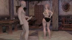 1boy 1girls 3d animated being_watched bra elden_ring female gamingarzia grabbing_own_breast large_penis lingerie looking_at_partner looking_back male masturbating_to_person masturbation melina_(elden_ring) mp4 muscular_male shaking_butt shaking_hips short_hair skyrim sound tagme underwear video