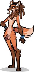 alpha_channel anthro balls biped breasts canid canine countershade_face countershade_fur countershade_torso countershading dipstick_tail foreskin fur genitals gynomorph hair humanoid_genitalia humanoid_penis intersex jam_(artist) mammal markings orange_body orange_fur penis simple_background solo tail tail_markings transparent_background