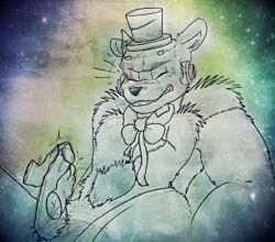 bear bowtie dreadbear five_nights_at_freddy's five_nights_at_freddy's:_help_wanted fur furry handjob icetigerkitten male male_only penis pleasured precum sitting solo