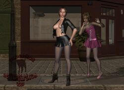 black-kat-3d-studio breasts clothing duo