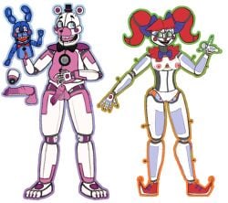 anatomically_correct anatomically_correct_genitalia anatomically_correct_penis animal_genitalia animal_penis animatronic anthro baby_(fnafsl) balls bear big_balls blue_eyes breasts caloxya circus_baby circus_baby_(fnaf) clothing eye_contact female five_nights_at_freddy's footwear footwear_only funtime_freddy_(fnafsl) genitals green_eyes group hair hi_res humanoid lagomorph leporid looking_at_another machine male mammal medium_breasts mostly_nude neckwear_only nude penis puppet_bonnie_(fnafsl) purple_eyes pussy rabbit red_hair robot scottgames shoes shoes_only sister_location thick_thighs trio twintails ursine_penis