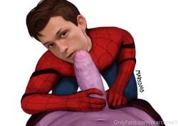 celebrity costume fortnite gay holding_penis looking_at_viewer male_only marcomo marvel marvel_cinematic_universe massive_penis peter_parker spider-man spider-man_(tom_holland) thanos tom_holland yaoi