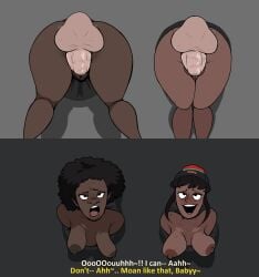 2girls 2koma afro beanie beauty_mark beauty_mark_on_ass beauty_mark_on_breasts beauty_marks big_breasts black_eyes black_hair black_milf blush cellulite comic dark-skinned_female dark_skin english_text female freckles freckles_on_ass freckles_on_breasts freckles_on_butt freckles_on_chest freckles_on_face glory_wall hanging_breasts hellonearthiii interracial legs_together light-skinned_male looking_pleasured maybe_tomorrow_(webcomic) milf mole_on_ass mother_and_daughter nude oyakodon_(sex) partial_male pubic_hair pussy sagging_breasts skyla's_mom skyla_cruz spread_legs stuck_in_wall take_your_pick thick_thighs through_wall vagina vaginal_penetration wide_hips