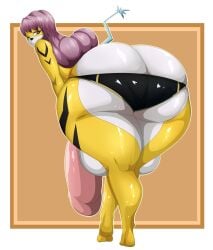 femboy gigantic_ass huge_ass huge_butt huge_cock hyper_ass male male_only massive_ass pokemon purple_hair raikou red_eyes