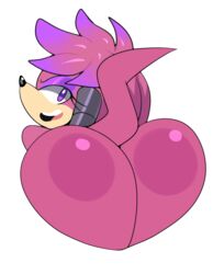 alpha_channel anthro ass bent_over big_butt bubble_butt butt_focus echidna eyelashes eyeshadow female hair icon julie-su looking_back makeup mammal monotreme multicolored_hair on_glass open_mouth pink_hair presenting presenting_hindquarters purple_eyes purple_hair rear_view simple_background solo sonic_(series) squish_(artist) transparent_background two_tone_hair