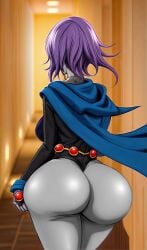 1girls ai_generated ass_dough ass_wobble belt big_ass big_breasts big_butt black_latex black_leotard black_outfit cape cloak dat_ass dc dc_comics fat_ass fat_ass_teen fat_butt female female_only gems gemstone grey_skin hard_nipples henpie huge_ass huge_breasts huge_butt lard_ass latex latex_bodysuit leotard magenta_background massive_ass movement movement_lines nipples pawg purple_hair rachel_roth raven_(dc) solo superheroine teen_titans thick thick_ass thick_thighs thong_leotard visible_nipples wedgie wide_ass wobble