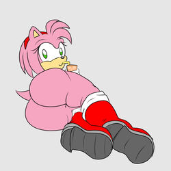 1:1 amy_rose anthro ass beverage eulipotyphlan female hedgehog hi_res mammal skewedl0gic solo sonic_(series) sonic_the_hedgehog_(series)