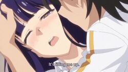 1boy 1girl animated bangs bed big_breasts big_penis blue_hair blush blushing bouncing_breasts cum cum_in_pussy cum_inside cum_overflow cum_overflowing drugged eyes_closed gif hand_on_head heart-shaped_pupils heart_eyes hugging kime_koi!_takane_no_hana_to_osananajimi_ga_kimatta_riyuu leg_lock missionary missionary_position nurse_office one_eye_closed panting schoolboy schoolgirl shirt_open wet wet_pussy white_bed_sheet