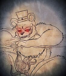 bear big_ass big_thighs five_nights_at_freddy's fur furry icetigerkitten large_penis looking_at_viewer male male_only nightmare_(fnaf) penis solo tentacle tentacle_penis thick thick_penis thighs