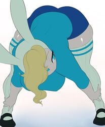 2021 adventure_time ass_in_dress bending_over blonde_hair blue_eyes bunny_ears cartoon_network female female_focus female_only fionna_the_human_girl flats footwear large_ass large_butt large_thighs lyn_nyl mary_janes noblood shoes thick_thighs thighhighs thighs voluptuous white_background