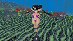 3d bikini bikini_top bondage breasts callie_(splatoon) charboy3000 death drowning fetish imminent_death nintendo purple_bikini splatoon splatoon_(series) squid_sisters underwater