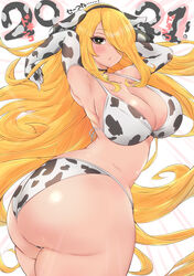 1girls 2021 alternate_breast_size ass big_ass big_breasts blonde blonde_female blonde_hair blush breasts cow_bikini cow_print cropped_legs curvaceous cynthia_(pokemon) eye_contact female female_only gloves high_resolution huge_ass huge_breasts japanese_text kikikitama large_ass long_hair looking_at_viewer mature_female nintendo pokémon pokemon pokemon_champion pokemon_dppt solo solo_female text thick_ass thick_thighs thighs translation_request voluptuous white_background wide_hips year_of_the_ox