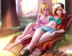 2girls aged_up ass big_ass big_breasts breasts bust busty chest curvaceous curvy curvy_figure digital_media_(artwork) disney feet female female_focus flip-flops gravity_falls hips hourglass_figure huge_ass huge_breasts human large_ass large_breasts legs light-skinned_female light_skin lips mature mature_female pacifica_northwest sakimichan slim_waist thick thick_hips thick_legs thick_thighs thighs voluptuous waist wendy_corduroy wide_hips