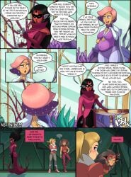 black_hair blonde_hair brown_hair catra gadora glimmer_(she-ra) glittering_hair grey_skin masked_female nsfani pink_hair pointy_ears pregnant pregnant_female shadow_weaver she-ra_and_the_princesses_of_power violet_hair