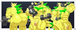 1boy anthro ass balls big_balls big_butt big_penis bulkmon charcoalwaffle26 digimon digimon_(species) dragon humanoid humanoid_genitalia humanoid_penis male male_only muscles muscular muscular_male nude penis reptile solo solo_focus tagme