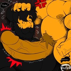 anthro bara_tiddies bara_tits bendy bendy_and_the_ink_machine big_chest big_pecs big_pectorals chest daddy erect_penis erection fred7298nsfw henry_stein humanoid imminent_sex large_penis male male/male man_boobs moobs muscles muscular muscular_anthro muscular_humanoid muscular_male nipples pecs pectorals penis thighs throbbing throbbing_penis