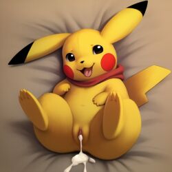 after_sex after_vaginal ai_generated bandana cum cum_dripping cuntboy dipstick_tail innocent laying_down mouse murid pikachu pokemon pussy semi-anthro tagme terminatormkii