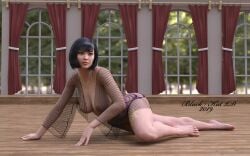 black-kat-3d-studio breasts clothing female solo