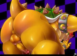 against_wall alternate_version_at_source anthro armband ass balls bowser bracelet claws dr._mario_(series) genitals hair humanoid_genitalia humanoid_penis jewelry koopa looking_back male male_only mario_(series) muscular muscular_anthro muscular_male nintendo nipples open_mouth penis perineum presenting presenting_hindquarters red_eyes red_hair scalie shell solo solo_male spiked_armband spiked_bracelet spiked_shell spikes spikes_(anatomy) video_games yellow_balls yellow_body zombiehk